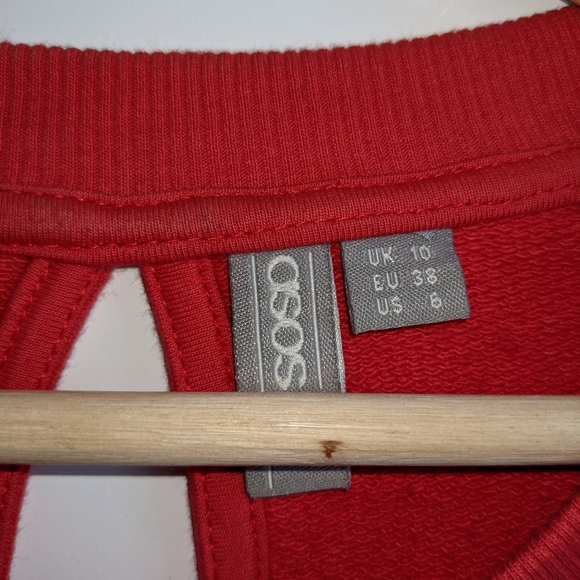 ASOS Future Print Sweat Dress with Tulle Detail - Picture 4 of 5